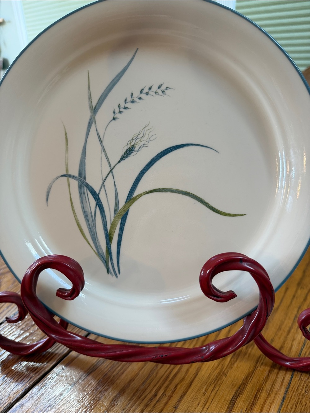 Vintage Corelle Coastal Breeze pattern plate by Corning.  Good vintage condition
